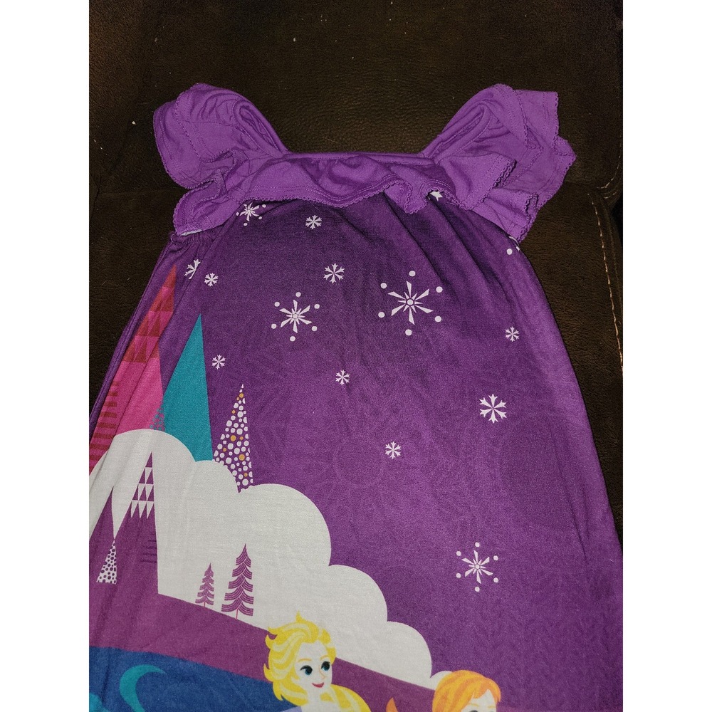Disney store frozen night gown pajamas elsa anna‎ olaf size 9 10 - Picture 2 of 3